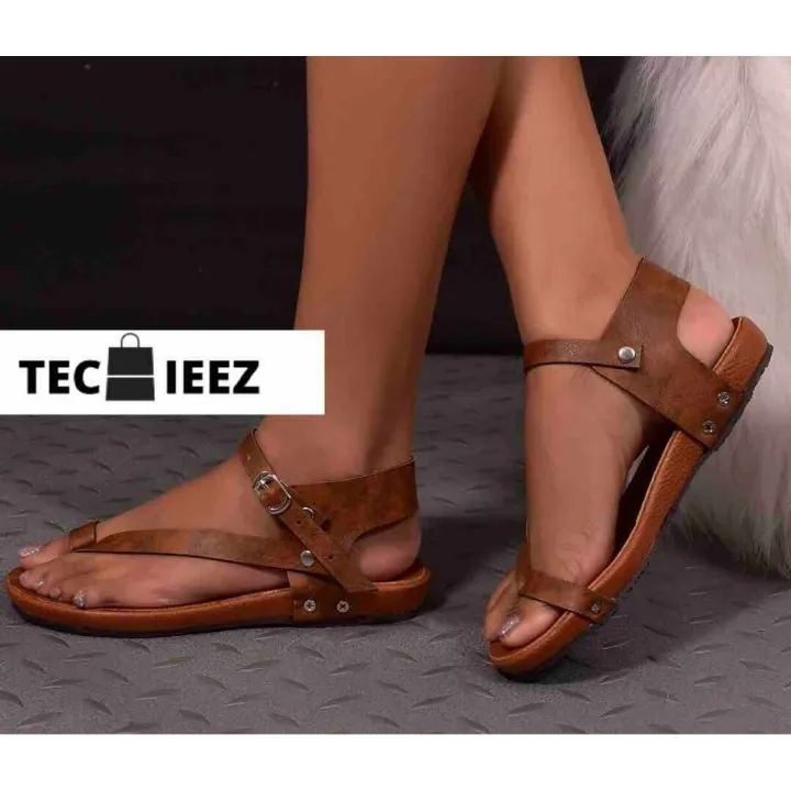 Buckle%20Sandals%20For%20Women:%20Brown%20-%20Image%205