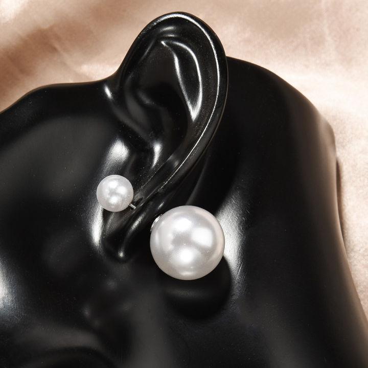 Double%20Sided%20Pearl%20Earings%20-Fashion%20Jewelry%20Crystal%20Ball%20Stud%20Earrings%20-Women%20Girls%20Simulated%20Pearl%20Earrings%20-%20Image%203