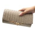 Women Evening Bag Party Banquet Glitter Bag For Women Girls Wedding Clutches Handbag Chain Shoulder Bag(champagne). 