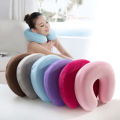 Soft U Shaped Slow Rebound Memory Foam Travel Neck Pillow for Office Flight Traveling Cotton Pillows Head Rest Cushion. 