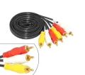 Audio Video Cable 1.5M Length DVD Player TV Universal 3 RCA Male to 3 RCA Male. 