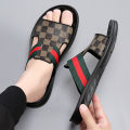 Men's Sandals Summer New Slippers Dual-Use Driving Leather Sandals Non-Slip Outdoor Leather Beach Shoes Fashionable Men's Shoes. 