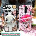 quicksand protective Phone Case For Honor X6b Kickstand Glitter Waterproof Durable phone lens protection Cartoon cute. 
