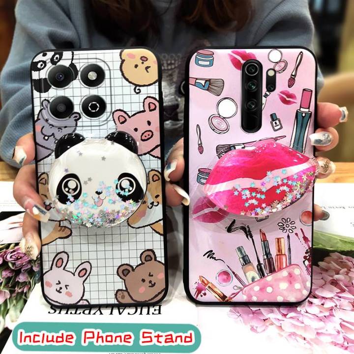 quicksand%20protective%20Phone%20Case%20For%20Honor%20X6b%20Kickstand%20Glitter%20Waterproof%20Durable%20phone%20lens%20protection%20Cartoon%20cute%20-%20Image%203