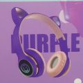 Foldable Cute Cat Ear Headset LED Lights Glowing Headphones Earphone Universal. 