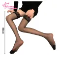 Muses Mall Skin-friendly Lace Hosiery Lace Thigh-high Stockings for Parties Non-slip Black White Mesh Soft Comfortable Women's Fashion Accessories. 