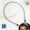 02 Pcs of Black Colour Hair Band For Man For Daily Use Fashionable Black Metal Waved Style Alice Sports Hairband Headband Headwear Accessory Spring Wavy Hoop For Men Women. 