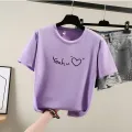 Short Sleeve T Shirt Women Ladies Polyester Tee Baju Outfit Perempuan Style 有領 t shirt 女 T Shirts for Women. 