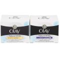 Natural White Fairness Olay Night Cream 50g And Olay Day Cream SPF, 50g 50g X 2 (2 in 1pack) odnc. 