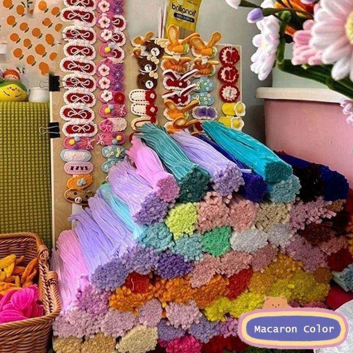 Durable%20Tulip%20Rose%20Macaron%20Color%20Fuzzy%20Wire%20Material%20Package%20Root%20Top%20Knitting%20Plush%20Strip%20Super%20Density%20Encrypted%20Fur%20DIY%20Flower%20Bouquet%20-%20Image%206