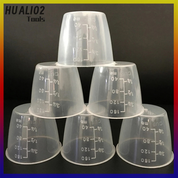 【ZOSR】 Useful 10 Pcs Food Grade Plastic Rice Measuring Cup Rice Cooker Measurement Tools for Dry and Liquid Ingredients (160ml)