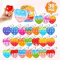 bubble wrap 36PCS Mini Heart Pop Fidget Toys Pack Party Favors Pop Bubble Fidget Bulk Sensory Toy Keychain Wrap Stress Reliever Anti-Anxiety. 