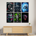A3/A4 Size Framed Wall posters Skull Aesthetic Retro Wall posters wall decorations. 