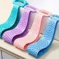 Silica gel Bath brush Towel two stop scrubbing belt body Scrub Silicone Back Scrubber for Shower Soft Rubbing Massage Bubble with Body Cleaner. 