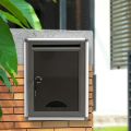 Aluminum Alloy Lockable Secure Mail Letter Post Box Mailbox Post Box. 