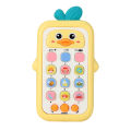 SF Cartoon Duck Bilingual Simulation Mobile Music Early Education Toys Baby Soft Silicone Phone Toy. 