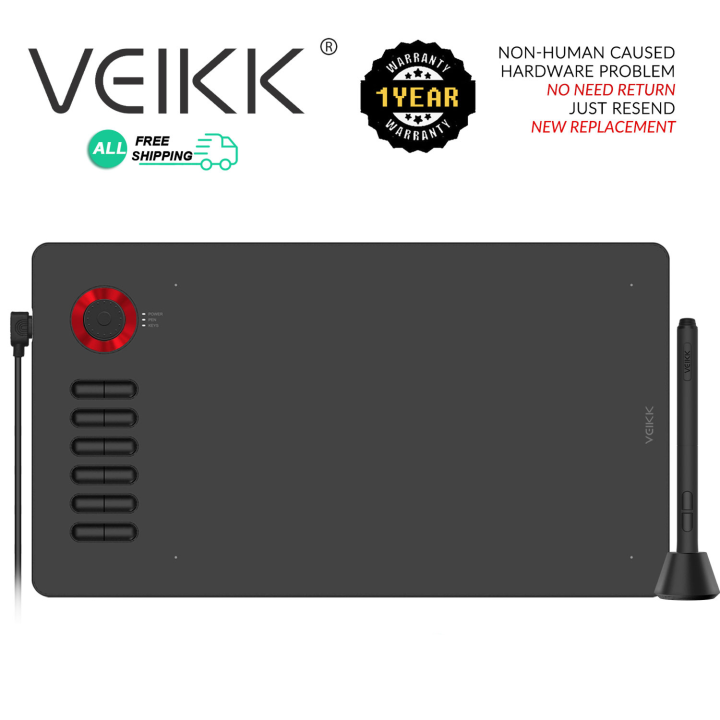 (VEIKK%20Official%20store)%20VEIKK%20A15PRO%20Graphics%20Drawing%20Tablet%2016384%20Pressure%20Sensitivity%2010%20x%206%20inch%20Large%20work%20area%20Digital%20Drawing%20Pad%20with%20Passive%20Stylus%2012%20Hotkeys%20with%20a%20Scoll%20Wheel%204%20color%20to%20choose%20-%20Image%202