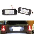2Pcs LED Number License Plate Light No Error License Plate Light Lamps for R56 2006 - 2012. 