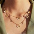 Double Layered Butterfly Pendant Necklaces Women's Fashion Necklace Jewelry Necklace for Girls New. 