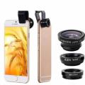 3 In 1 Universal Clip Lens Wide- Angle Macro Lens Fisheye Lens Mobile Phone Camera Lens with Clip Special Effects Lens. 