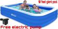 305cm INTIME 3 Layer Extra Large Rectangular Inflatable Family Swimming Pool Indoor Outdoor. 