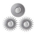 【BestGO】Fityle Modern Chic Round Sunburst Wall Mirror, Decorative Wall Mounted Bathroom Vanity Wall Accent Mirror Decor for Bedroom Home Baby Room. 