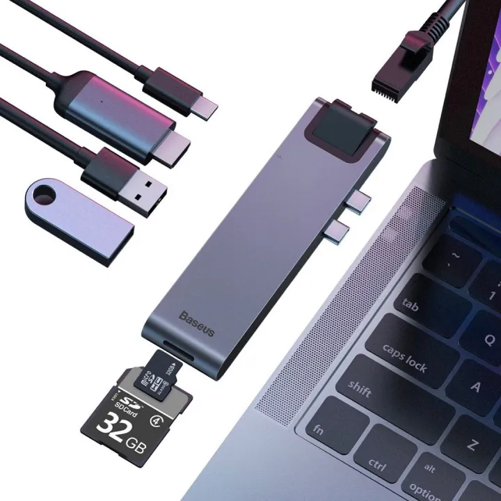 Baseus%20Thunderbolt%20C+%20Pro%207in1%20Smart%20Hub%20Docking%20Station%20for%20Macbook%20Air/Pro%20-%20Image%204