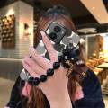 soft case Bear bracelet Phone Case For Nokia HMD Fusion protective case phone case Waterproof Black pearl pendant cute. 