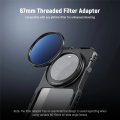 For 15 Ultra 17mm Threaded Lens Backplate Phone Cage Kit 67mm Filter Adapter Black. 