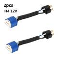 2Pcs H1 H4 H7 12V Right Angle Car Bulb Extension Socket Holder Adapter Wiring Harness Connector For Taillight Headlight. 