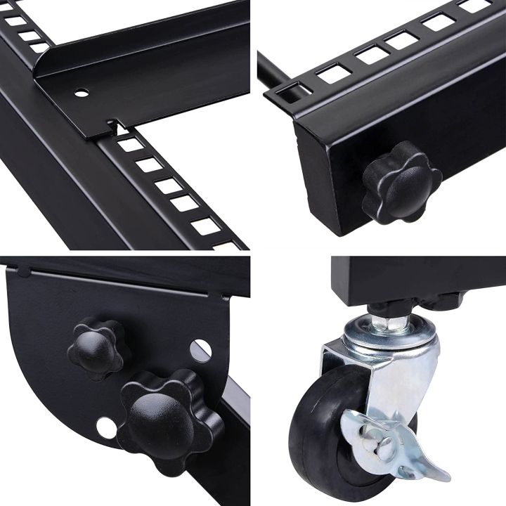 Mixer Studio Rack Mount Rolling Stand Adjustable Top Platform With ...