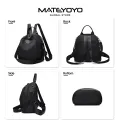 MATEYOYO Women's Fashion Backpack Simple Bag Waterproof Large Capacity Backpack PU Women Small Backpack School Bag for Teenager Girls Travel Backpack. 