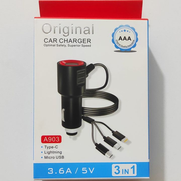 Car%20Charger%20Adapter%20A-903%20Original%203.6/5v%203%20in%201%20USB%20Cable%20Type%20C%20Lightning%20Micro%20USB%20High%20Speed%20Car%20Accessories%20Adapter%20USB%20Charger%20Adapter%20-%20Image%204