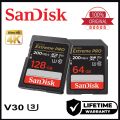 SanDisk Extreme Pro 64GB ,128GB SD Card C10, U3, V30, 4K 200Mb/s International Version. 