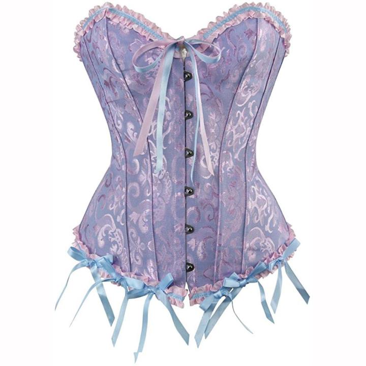 Corsets for Women Corset Top Bustier Overbust Lace Up Corset Plus Size Waist Support Belt