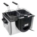 Sokany Electric Deep Fryer with Basket, Small Fryer for Home Use 5 Liter, Lid with Viewing Window, Adjustable Temperature, Stainless Steel. 