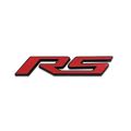 3D RS Logo BAJ Metal Red Color. 