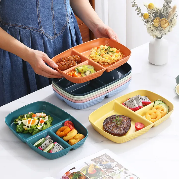 Kitchen%20accessories%20Divided%20Dish%20Diet%20Reusable%20Dinner%20Plate%20Kitchen%20Dinnerware%20Portion%20Plates%20For%20Adults%203%20Compartments%20Microwave%20Safe%20XINYAN%20-%20Image%203