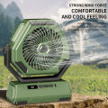 Multifunctional Camping Fan with LED Light 6 in-ch U-SB Batt-ery Operated Fan Ceiling Tent Light with 3 Lighting Modes & 3 Adjustable Wind Speed for Home Office Camping Picnic Fishing. 