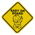 BABY ON BOARD LIGTH REFLEX LUMINOUS HIGH QUALITY STICKER FOR  CAR, VAN, BIKE, BUS AND ANY VEHICLE...... 