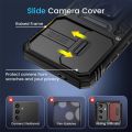 Cover Camera Mount Protection A36 435 A56 A55 Altra PS24 FE Phone Case for Samsung S25 S23 S22 S21 S20 Ulus FEG 5G Ring bracket armor sliding. 