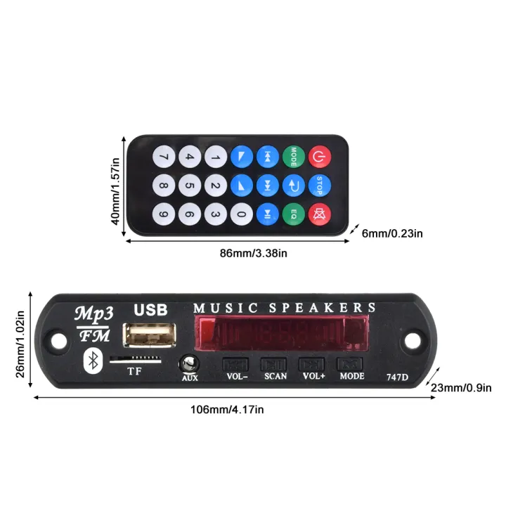 9V%2012V%20BT%205.0%20MP3%20Decoder%20Board%20USB%20AUX%20TF%20FM%20Radio%20Lossless%20MP3/WMA/WAV%20Decoder%20Board%20Module%20Colors%20Screen%20Display%20-%20Image%206