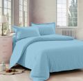 Pure Cotton Fitted Bedsheet- Turquoise Blue. 