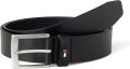 Tommy Black Belt with Premium Synthetic Leather Finish. 