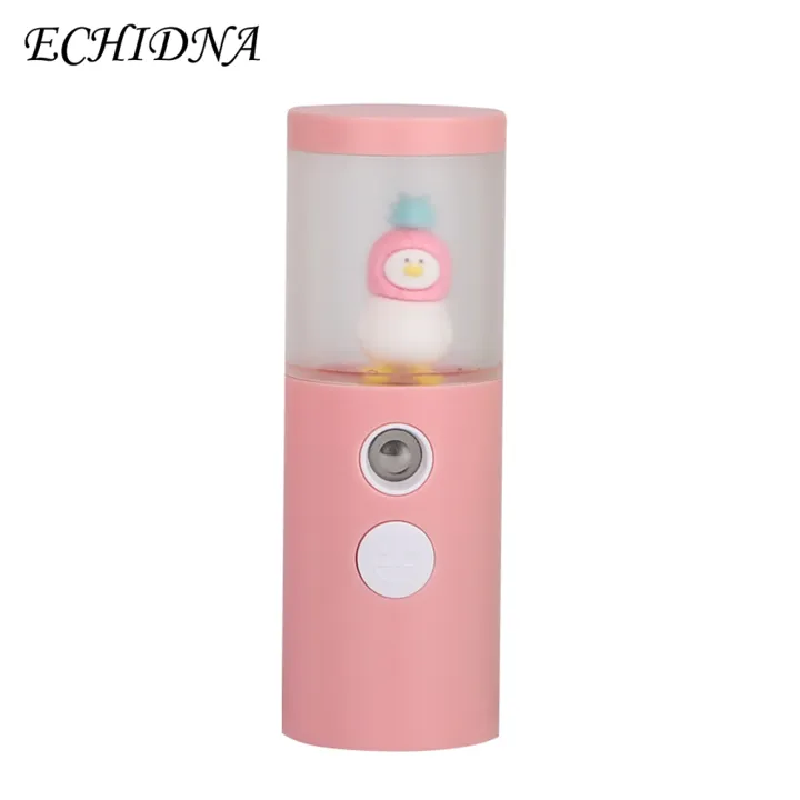 Mini Facial Mist Sprayer Night Light Open Pores Cute Cartoon Duck Hand-held Facial Sprayer for Office