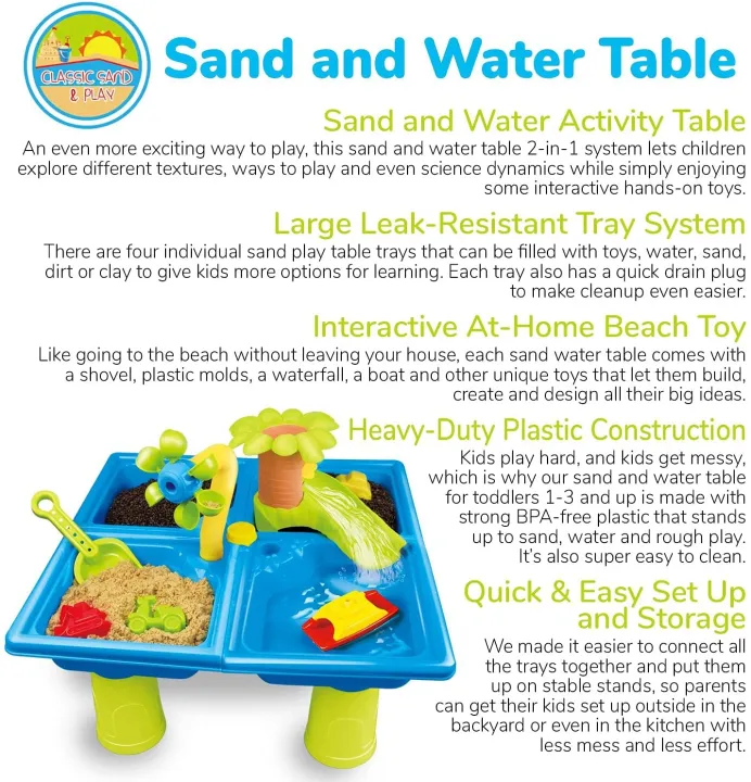 Classic%20Sand%20&%20Play%20Kids%20Sand%20and%20Water%20Table,%2024-Piece%20Set,%20Fun%20Activity%20Center%20for%20Toddlers%20with%20Plastic%20Molds,%20Scoop,%20Waterfall%20and%20Leak-Free%20Tray,%20Practical%20Early%20Learning%20Beach%20Toy%20for%20Kids%20-%20Image%208