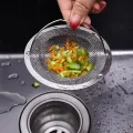 1Pc Water Sink Filter Shower Drain Hole Anti Blocking Mesh Stainless Steel Sink Strainer Floor Drain with Handle Kitchen Gadgets. 