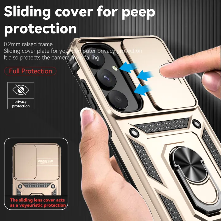 For%20Samsung%20Galaxy%20A55%205G%20Case%20with%20Slide%20Camera%20Cover,%20360%C2%B0%20Ring%20Holder%20Metal%20Kickstand,%20work%20for%20Phone%20Holder%20Car%20Mount,%20Drop%20Peep%20Protection%20-%20Image%203