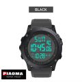 Piaoma Mens Digital Watches Army Military World Time Alarm Sport Stopwatch For Male Waterproof 50M Wristwatch. 