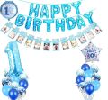 Birthday Decoration Set for Boys 1st Year Birthday Blue Colour. 